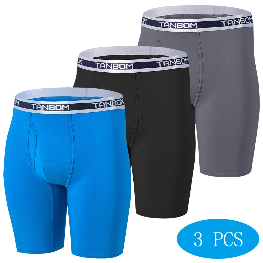 Men's Long Leg Underwear Four-Seasons Boxer Briefs Warm Shorts Boxers for Man Pants Boxer Men Underpants Fashion