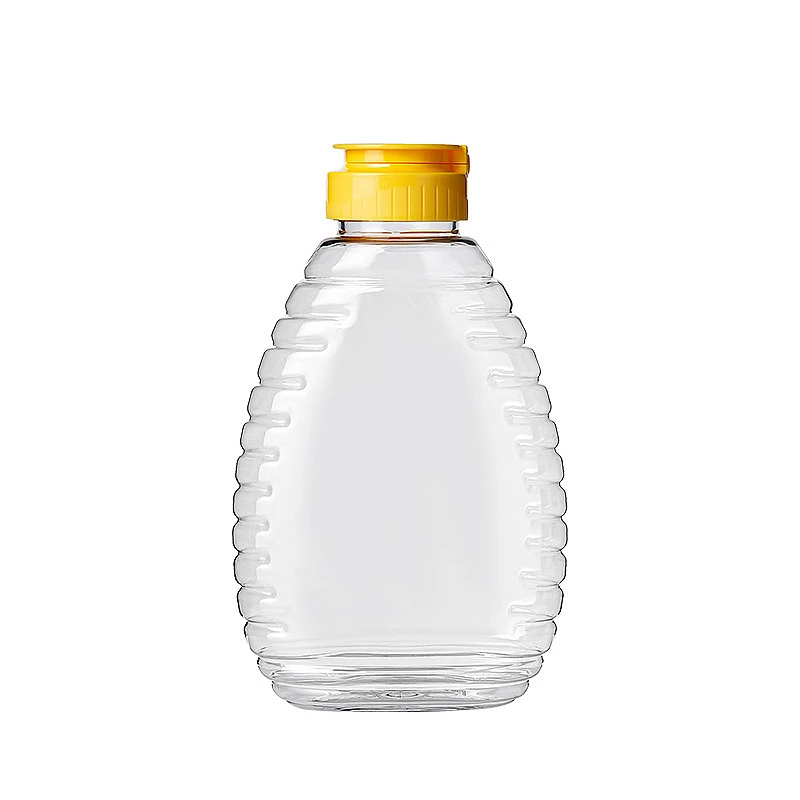 

X261 Food Grade 500G 16OZ 360ML Capacity Dripless Squeezable Plastic Honey Jar PET Material Honey Bottle PP Caps Plastic Bottle