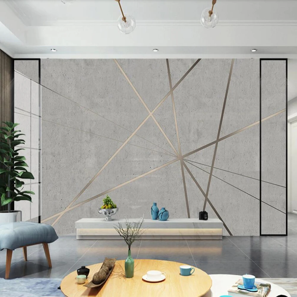 Milofi custom 3D wallpaper mural simple creative geometric concrete industrial background wall decoration mural wallpaper