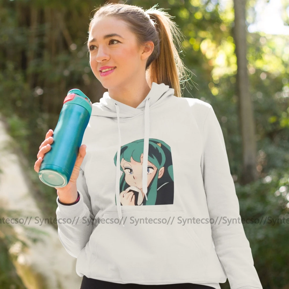 Urusei яцура Толстовка отключке Lum толстовки Kawaii Негабаритных Толстовки женская