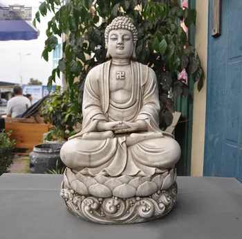 

christmas 19"Old Tibetan Buddhism Dehua White porcelain Sakyamuni Tathagata Buddha Statue halloween