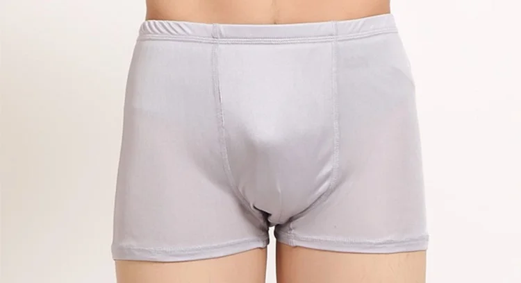 Silk Men's Underwear Boxers Medium Waist Sexy Boxers Silk Comfortable Breathable Plus-sized Boxer Shorts