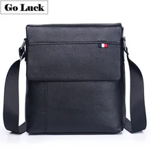 Бренд GO-LUCK, классическая черная деловая сумка для Ipad из натуральной кожи, мужская сумка-мессенджер, мужские сумки через плечо