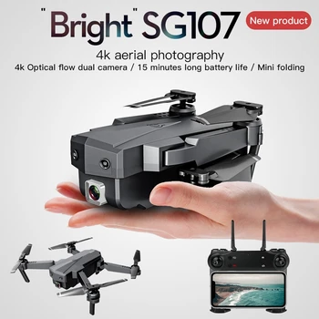 

SG107 Mini Drone 4K Profession WIFI FPV HD Dual Camera Quadcopter Optical Flow Rc Dron Gesture Control Stable Flight Drones Toys