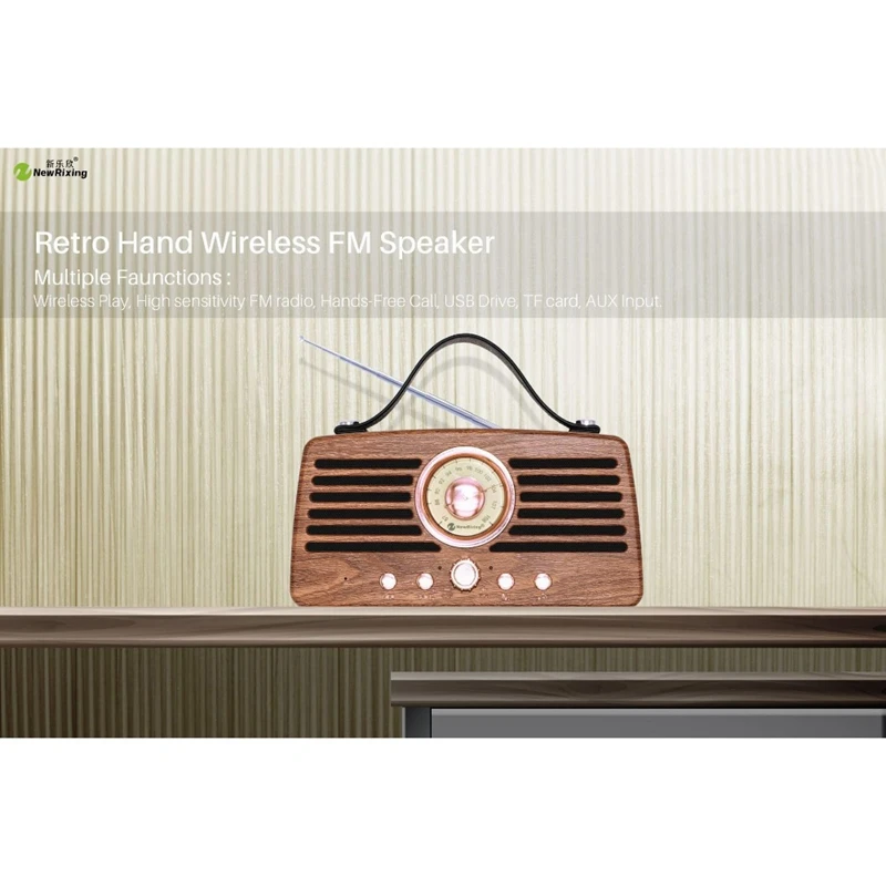ABKT-Newrixing Nr-4013Wireless Bluetooth динамик ретро открытый портативный сабвуфер стерео динамик Поддержка Tf карта Aux Willow Colo