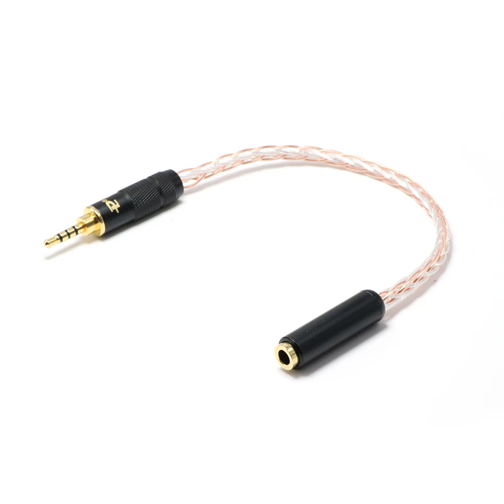Hi end 6N copper sliver plated headphone upgrade cable 3 5mm TRRS Balanced Male to 3 5mm Stereo Female Earphone Cable
