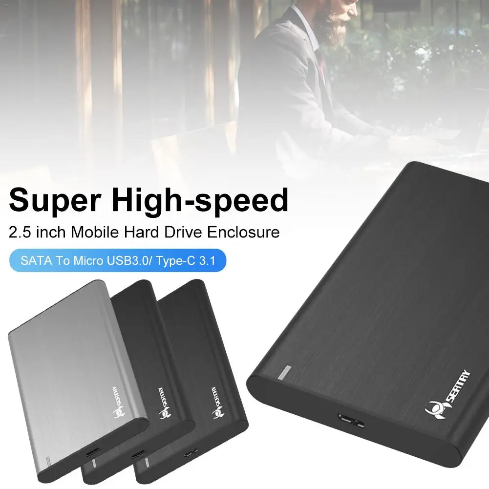Rondaful высококачественный корпус HDD 2,5 SATA к USB 3,1 адаптер для жесткого диска корпус для SSD диск HDD коробка Тип C 3,1 чехол