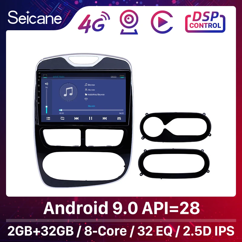 Seicane 10 1 дюймов 2din Android 8 автомобильный радиоприемник для 2012 2015 2016 Renault Clio