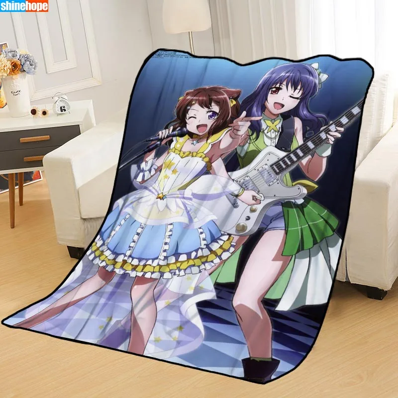 Новое поступление Bang Dream! Одеяло s печать мягкий сон одеяло на дом/диван/офис портативный дорожный Чехол одеяло - Цвет: Blanket 1