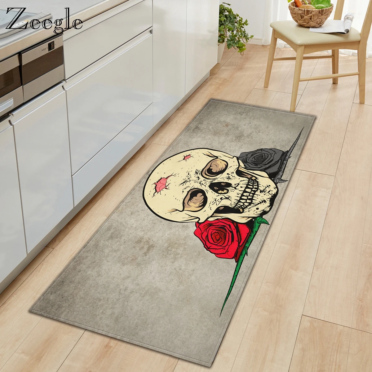 Zeegle прямоугольник Кухня напечатанный ковер в холл Нескользящие дверной коврик Гостиная домашний декоративный коврик мягкий современный напольный коврик