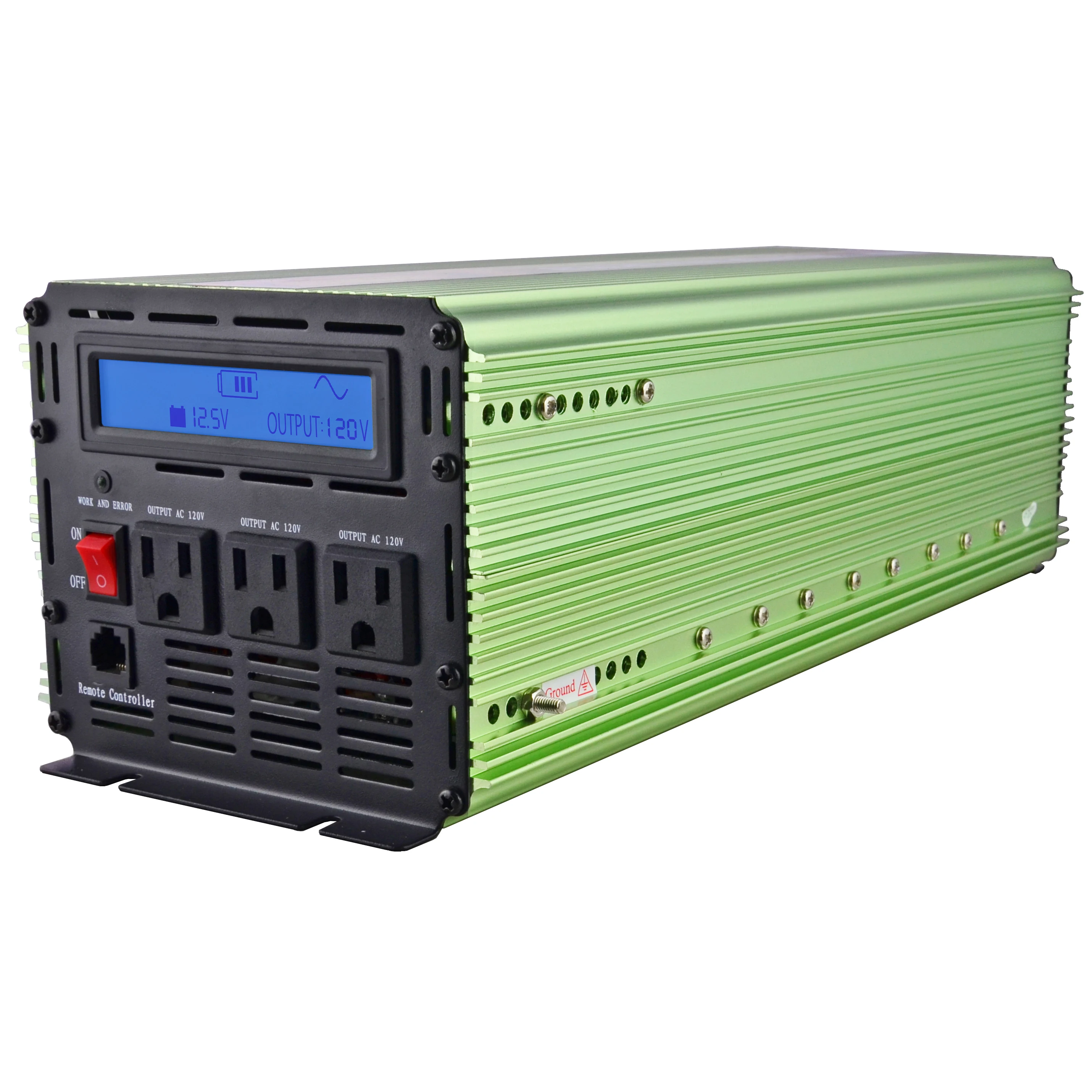 Инвертор EDECOA DC 12 В AC 110 в 120 чистый синусоидальный инвертор 2500 Вт 5000 Пиковая