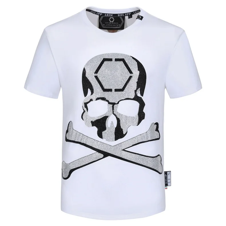 STARBAGS PP мужская одежда, футболка с коротким рукавом, Классическая камуфляжная футболка с получерепом, модная трендовая футболка