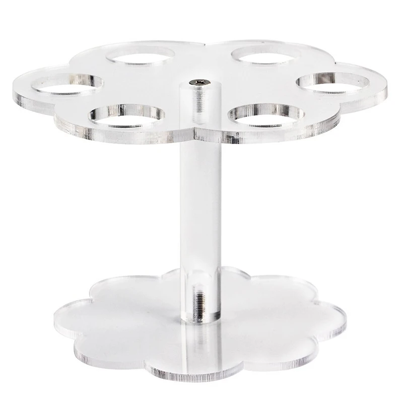 1pcs 6 Holes Acrylic Ice Cream Cone Stand Holder Transparent