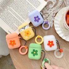 For AirPods 2 Case Cute Cartoon Flower Pattern Soft Silicone Cases For Apple Airpods Case Earphone Cover Funda