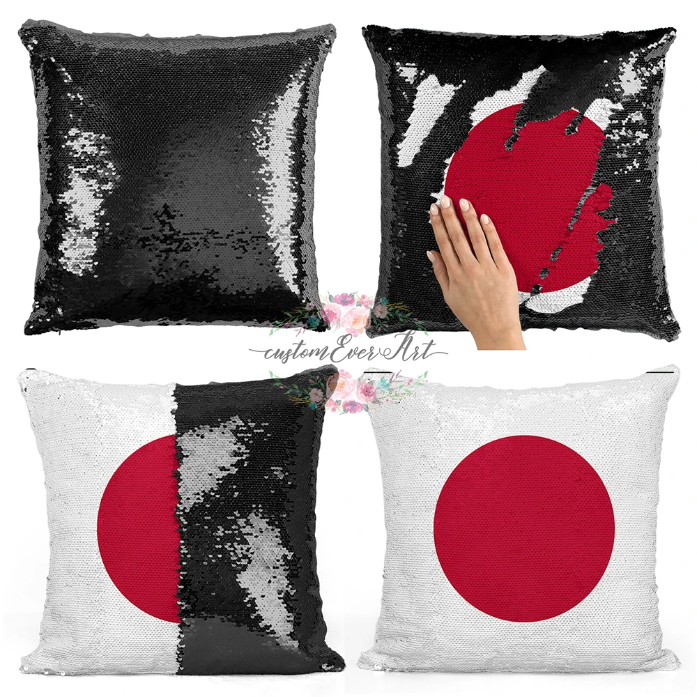 

Japan Personalized custom picture pillow coverï¼Œhome pillow reversible mermaid sequin pillow case cover