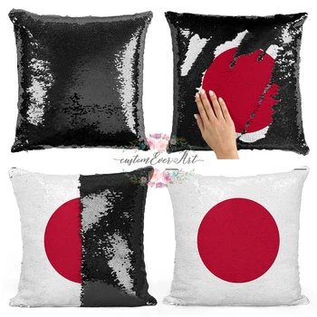 

Japan Personalized custom picture pillow cover，home pillow reversible mermaid sequin pillow case cover