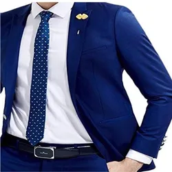 Fashion Best Man Suit for Wedding Slim Fit Royal Blue Wedding Suits 2 Pieces Men's Suits Groom Tuxedos Business Suit