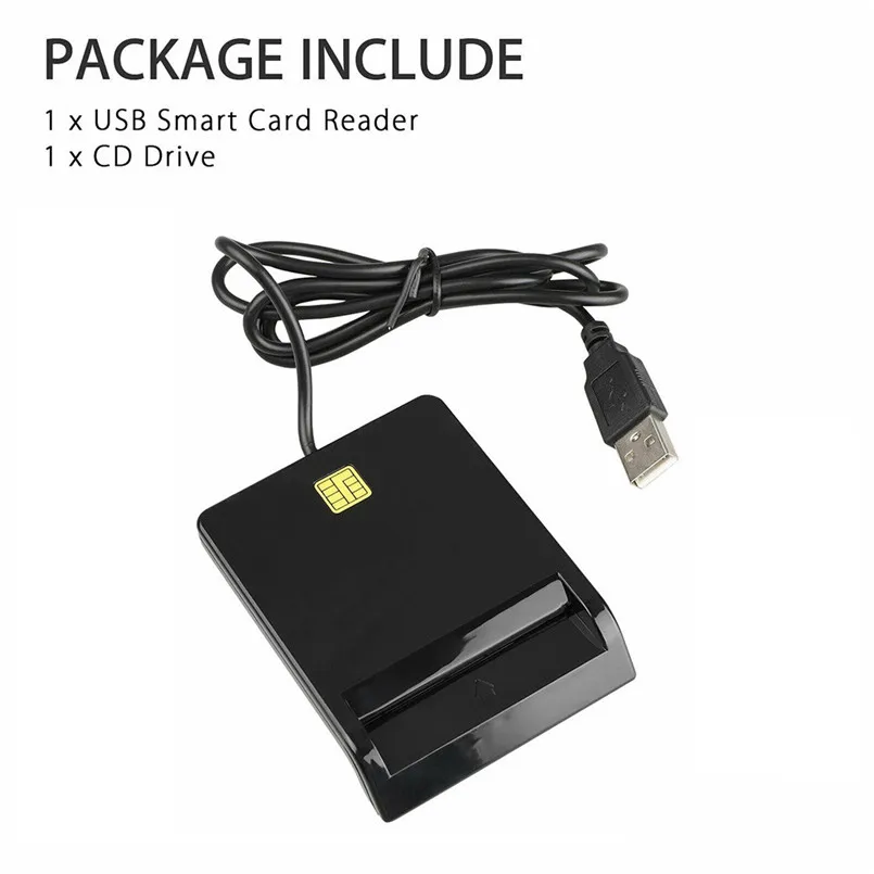 Смарт-кард-ридер USB универсальный C-A-C доступа совместимый Mac-OS-W USB Смарт-кард-ридер 40NOV18