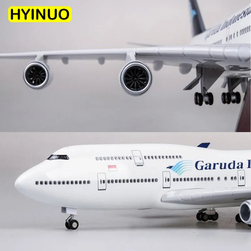 47 см 1/150 масштаб игрушечные модели самолетов Boeing B747 Garuda Indonesia модель самолета со светом и колесами Смола Пластиковый сплав самолет