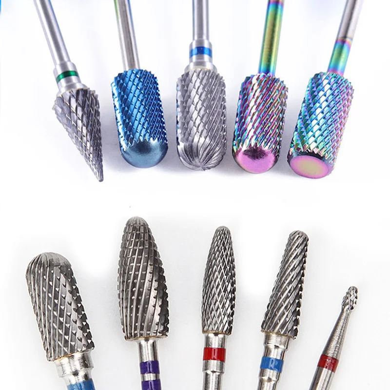 Carburo de tungsteno de MM broca para fresa fresas eléctrica uñas taladro cutícula de pedicura limpiar herramientas para manicura amortiguadores de taladro