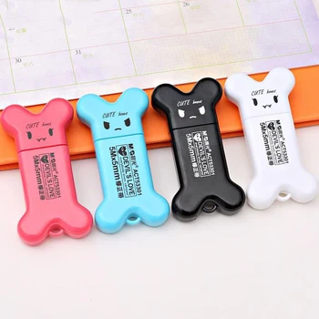 

1 Pcs Cute 5mm*5m Candy Color Dog Bone Shape Plastic Correction Tapes Corrector Tools Stationery Office School Students Gift