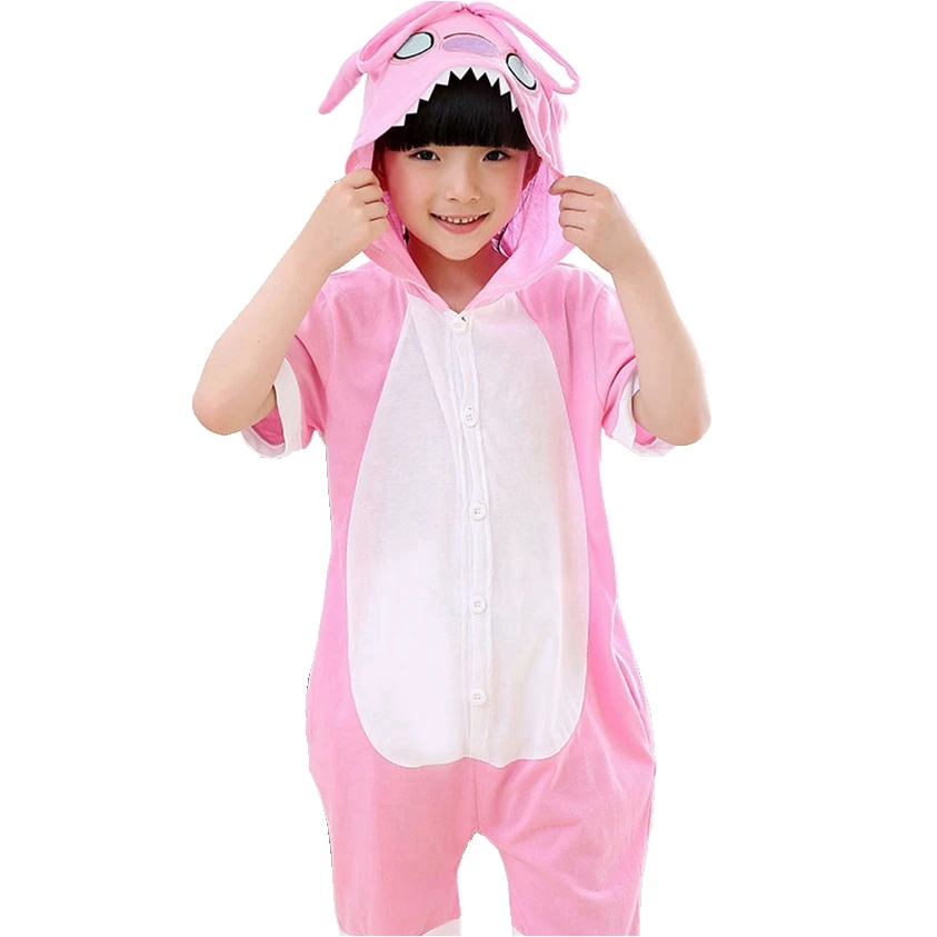 

Animal Anime Cosplay Frog Stitch Panda Costume Boy Girl Short Dress Up Fancy Kids Summer Cotton Cartoon Pajama Children's Day
