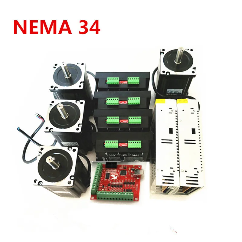 Бесплатная доставка CNC маршрутизатор комплект 4 оси: шт. DMA86H шаговый двигатель