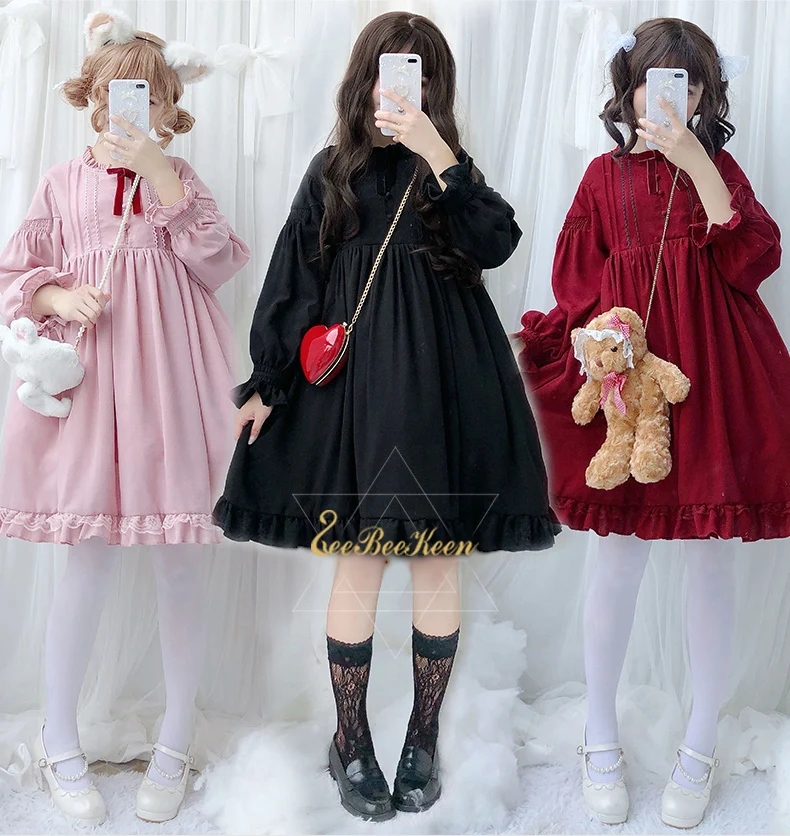 

Cute Girls Sweet Lolita Dress Halloween Costume For women Cosplay Party Lolita Dress Pink Princess Dress Adult Cosplay Costume