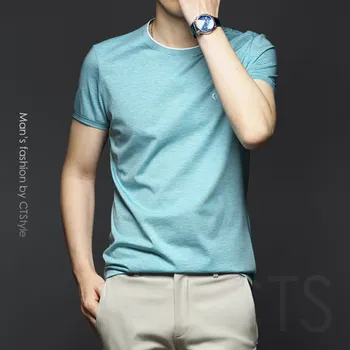 

Short-sleeved men's t-shirt casual breathable half-sleeved top 8009