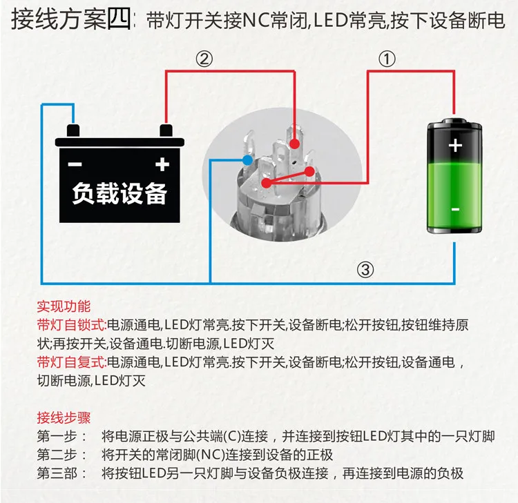 Customize various symbols 16mm Metal Push Button Switch  press button Self-reset 1NO  Flat head  Momentary With indicator light