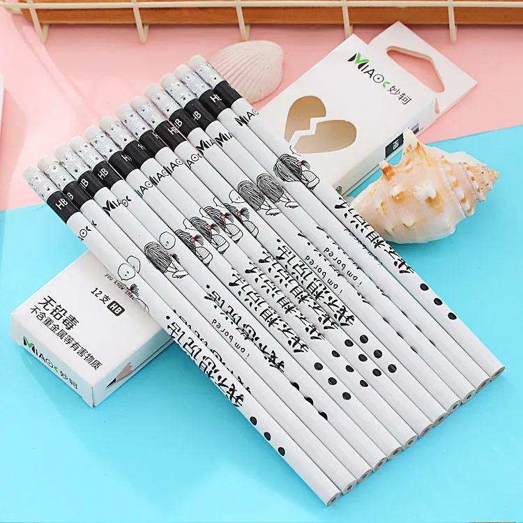 

Manufacturers Wholesale I Don't Want to Grow up Series HB Pencil 12 PCs/Box South Korea Creative Non-toxic Pencil Students Suppl
