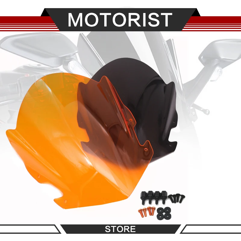 Мотоцикл козырек ветрового стекла Viser подходит для KTM RC125 RC200 RC250 RC390 2014-2018 лобовое