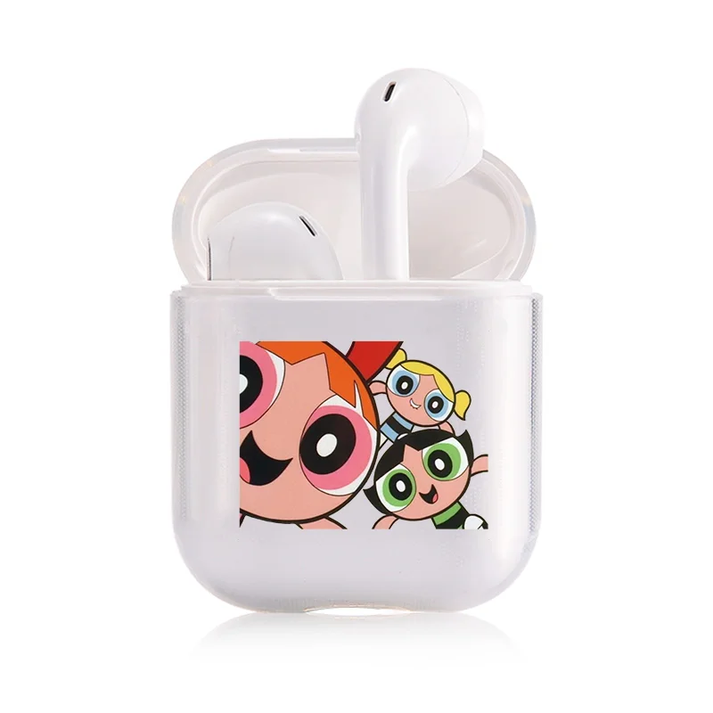 I301729 Чехлы для наушников для Apple Airpods 1/2, силиконовый защитный чехол, аксессуары, милый цветок, Powerpuff, полицейский шлем для девочек - Цвет: I301729