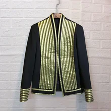 Мужской золотой костюм с вышивкой для ночного клуба, Осенний Повседневный приталенный пиджак для свадебной вечеринки, пиджаки размера плюс, верхняя одежда