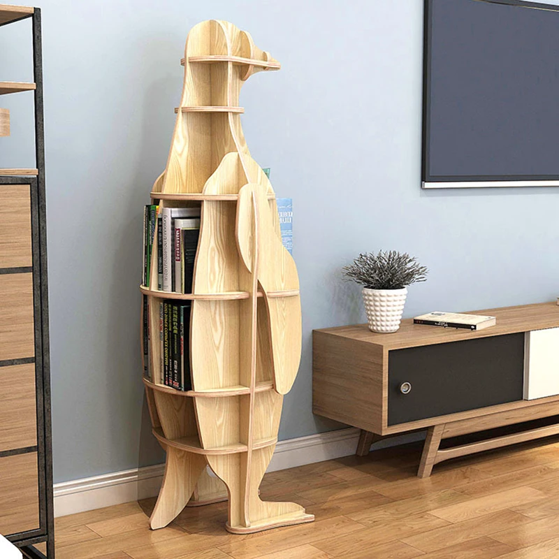 Украшение дома 103x66x33 см деревянная статуя стеллаж для хранения Bookrack большой размер скульптура животного книжная полка офисный магазин статуи Декор