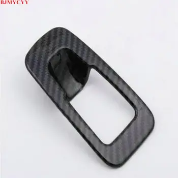 

BJMYCYY for Mercedes Benz C E CLASS C180 C200 E300L GLC260 Automobile electronic handbrake button carbon fiber decorative frame