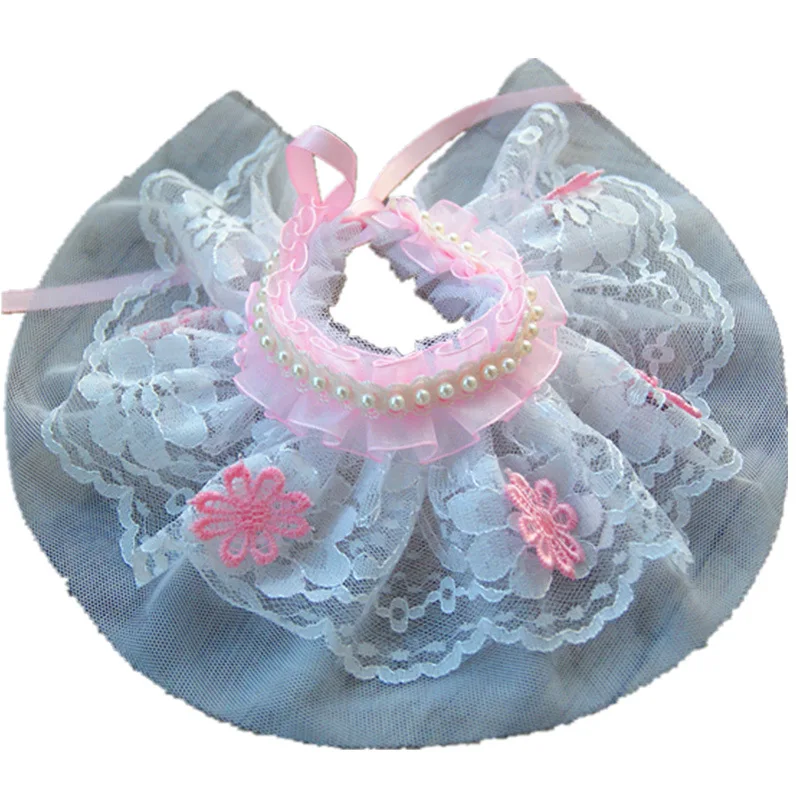 Lace Cats Collar Bib Adorable Pleated Elastic Mesh Pet Bibs Lace Ribbon Trims Toy Dolls Skirts Collar For Dog Cat Pet Clothing Lace Cats Collar Bib Adorable Pleated Elastic Mesh Pet Bibs Lace Ribbon Trims Toy Dolls Skirts Collar For Dog Cat Pet Clothing