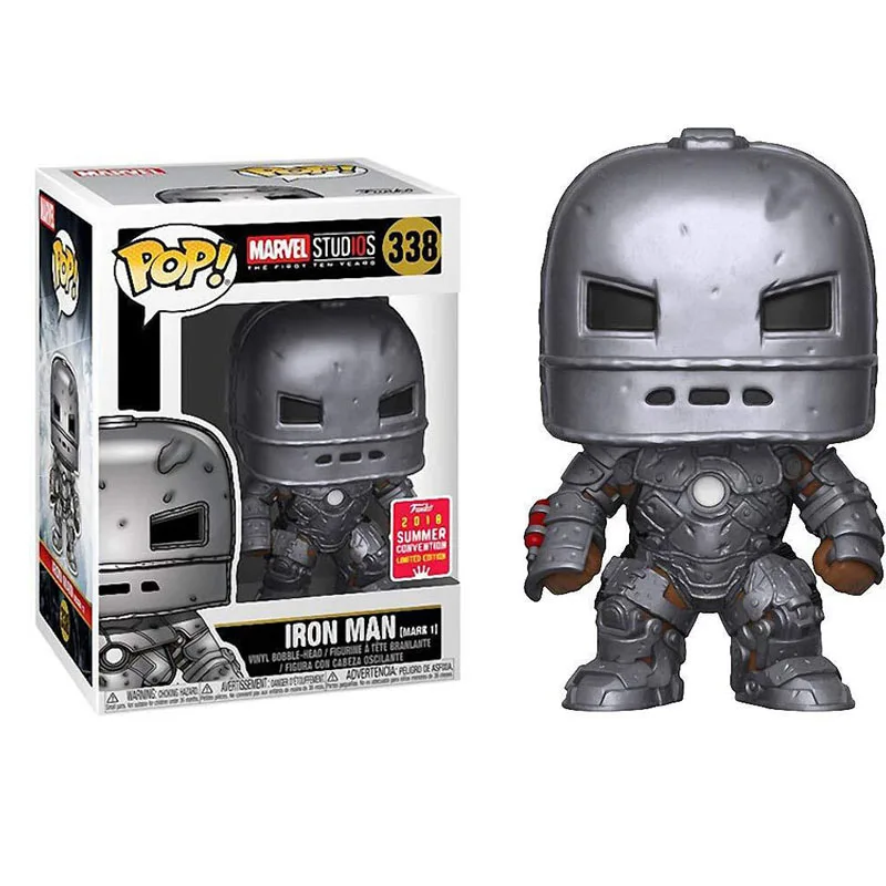 FUNKO POP Marvel Мстители Железный человек Тони Старк ПВХ фигурка Коллекционная модель игрушки для детей подарки на год F98