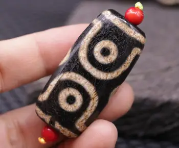

Power Tibetan Old Agate 6 Eye special Shape dZi Bead Amulet Pendant 4A Talisman Treasure