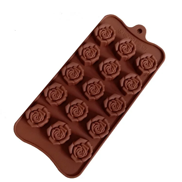 

New Arrival 3D Roses Shape Baking Tools DIY Flower Fondant Chocolate Silicone Mold Cake Decorating Tools Soap Pudding Mould 9008