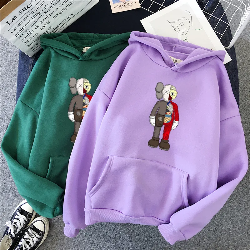 Смешной клоун Harajuku эстетические толстовки для женщин гранж мультфильм 90s винтажные толстовки Мода хип хоп Ullzang толстовка женская