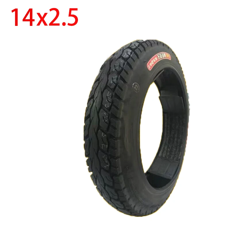 

14x2.50 Electric Bicycle Tubeless Tires 14 Inch 14x2.5 8PR Anti Puncture Electric Cycle Tyre For E-BIKE Original Thicken c1685