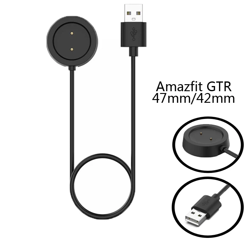Портативный AMAZFIT GTR 47 мм 42 мм GTS зарядное устройство Быстрая зарядка безопасный Smartwatch зарядное устройство s док часы 1 м черный USB charnger