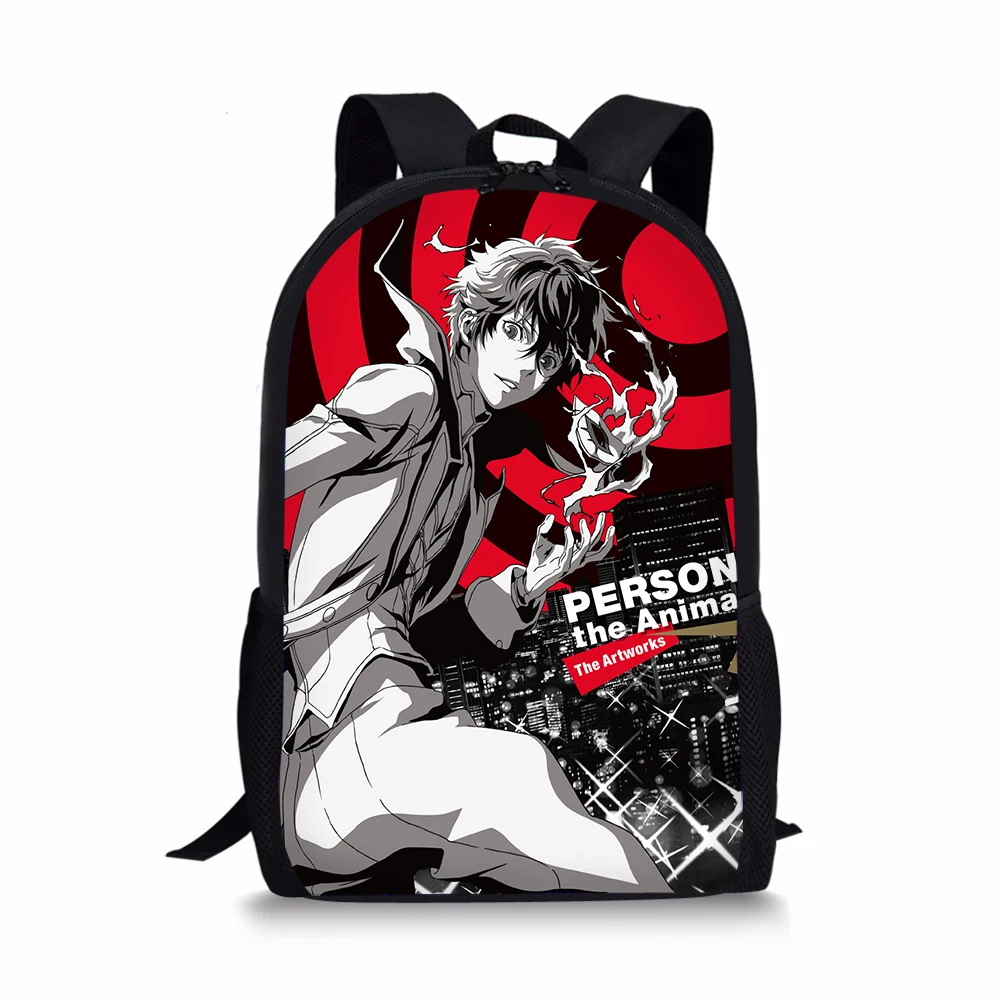 Аниме Persona 5 Черный Красный школьная сумка для детей девочка мальчик рюкзак Р5 Джокер сумка-кошелек с принтом Детский рюкзак Mochila Дорожная сумка - Цвет: CDGX2179C