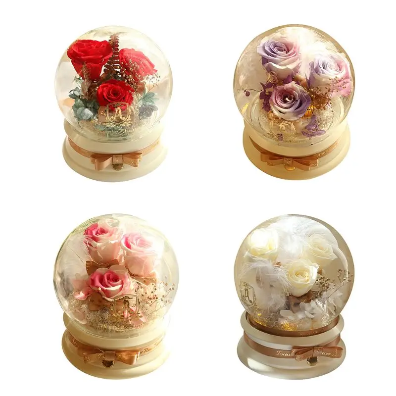 

Rose Artificial Flower Musical Box with Bluetooth Function Gift for Mothers Day Valentine's Day Wedding Anniversary