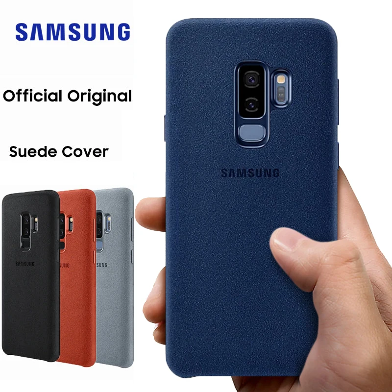 

Original Genuine Samsung S9 Plus Case Suede Leather Protector Case Anti Fingerprint Finish Back Protective Cover Galaxy S9 Cover