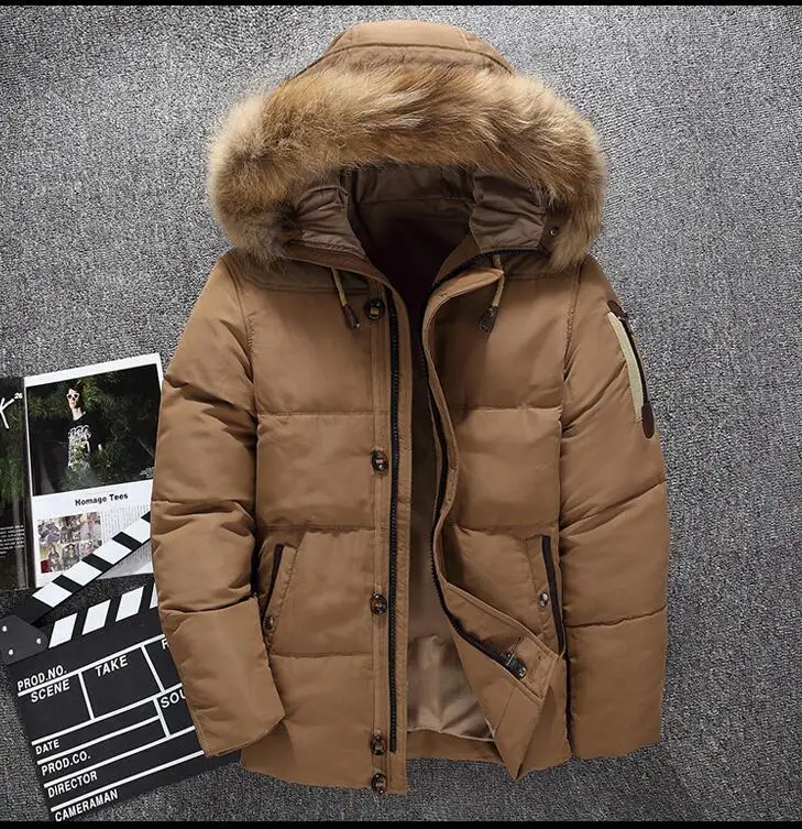 

Free Shipping Top Design Men Winter Down Coats White Duck Down Padded jacket For Man Casual Men's Brand Hooded Jackets