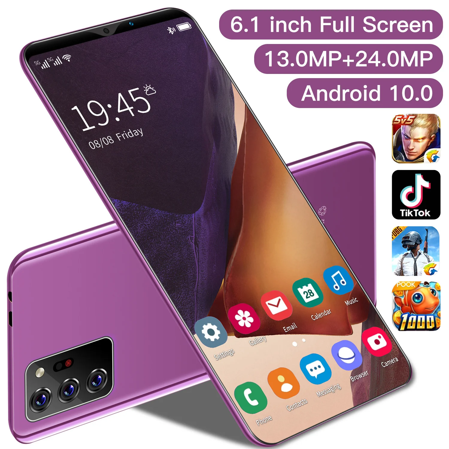 Note30 Plus 6.1 Smartphone Global Unlock HD Full Screen 8GB 256GB Android 10.0 13+24MP Camera 4800mAh Big Battery Cell Phone