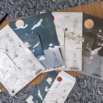 

9 Pcs/Set 3 Envelopes 6 Letter Papers Ancient Style Immortal Crane Series Letter Envelope Set Gift Stationery