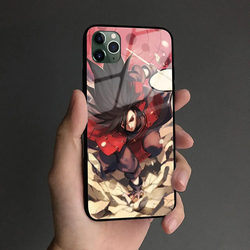 A 79 Madara Uchiha Naruto аниме мягкий силиконовый стеклянный чехол для телефона чехол для iPhone 6 6s 7 8 Plus X XR XS 11 Pro MAX - Цвет: A 79